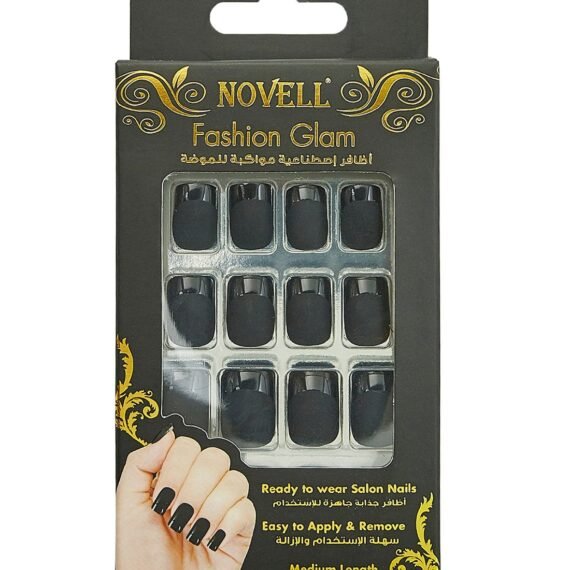 Fashion Glam Artificial Nail Kit 5 Black