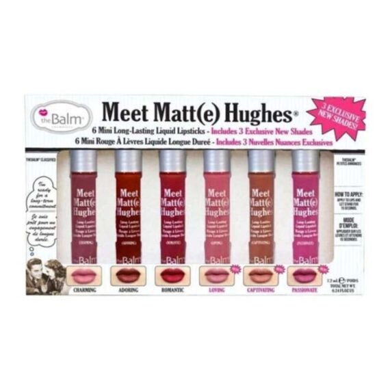 6-Piece Meet Matte Hughes Long Lasting Liquid Lipsticks Multicolour