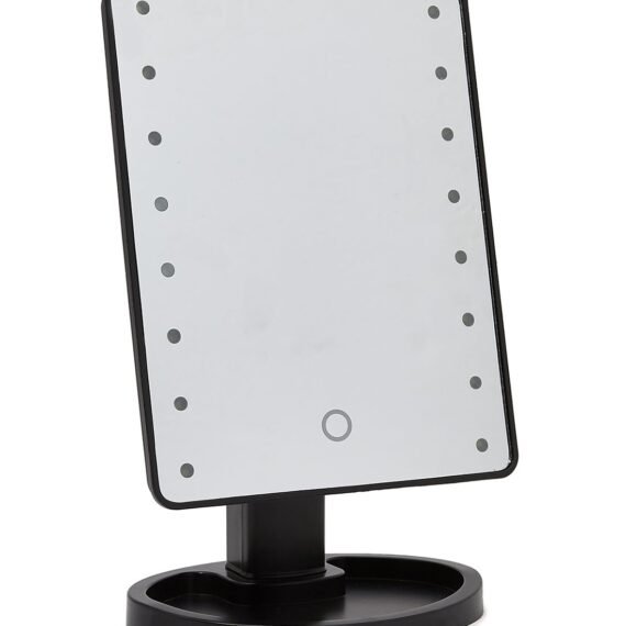 Makeup Mirror With Built In LED Lights Black