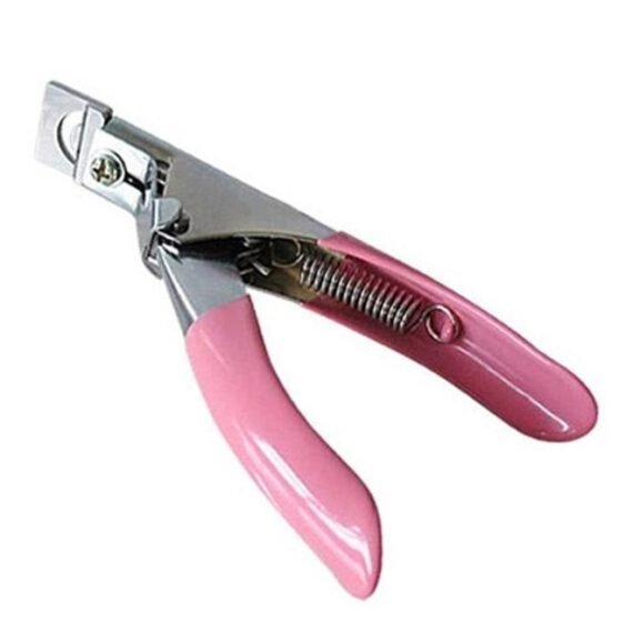 Edge Nail Art Manicure Scissor Silver/Pink