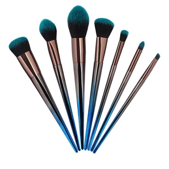 7 Piece Make Up Brush Set Multicolor