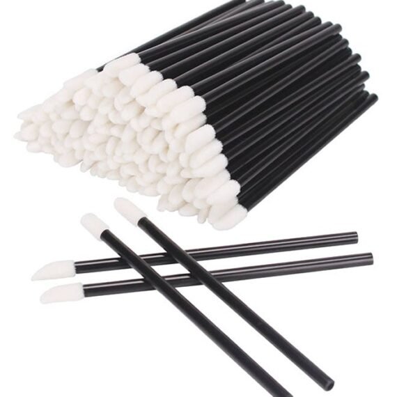 100-Piece Disposable Lip Gloss Wands Tool Kit Black