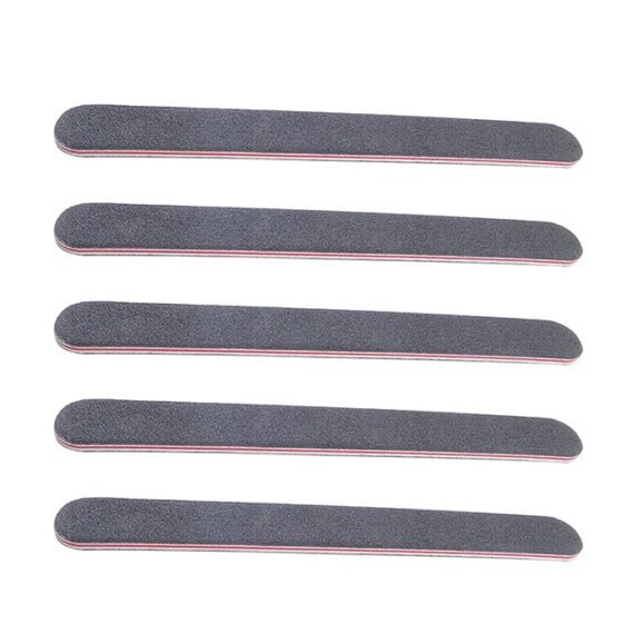 5-Piece Nail Filer Set Grey/Red