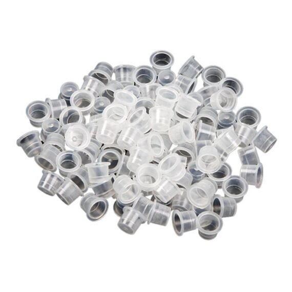 100-Piece Tattoo Ink Cups Set White