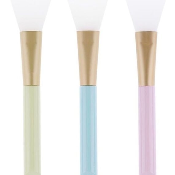 3-Piece Silicone Facial Mask Makeup Brushes Tool Multicolour