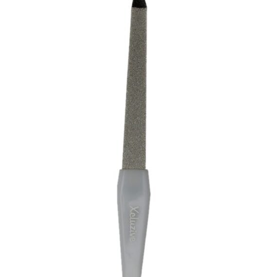Sapphire Nail File With Plastic Handle White/Silver