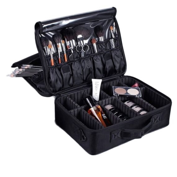 3-Layer Make-Up Artist Storage Bag Pink/Black