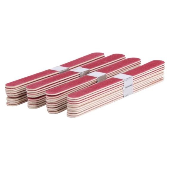 40-Piece Nail File Set Red/Beige