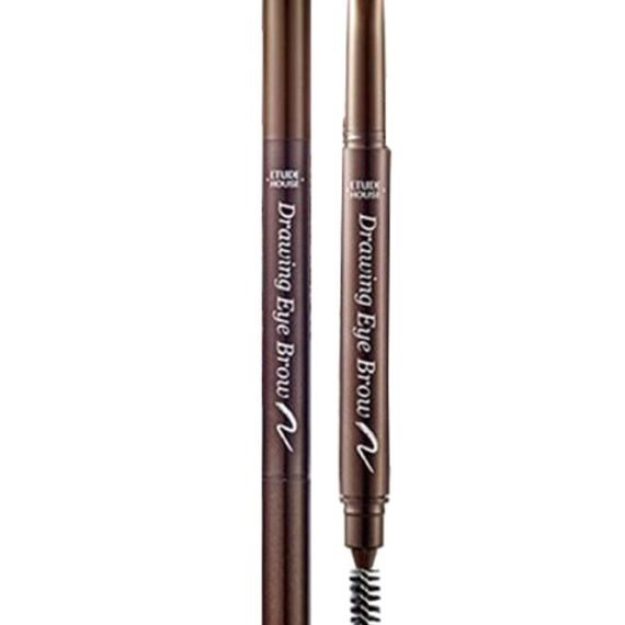 Eyebrow Razor with 2-Piece Drawing Eye Brow #1 Dark Brown