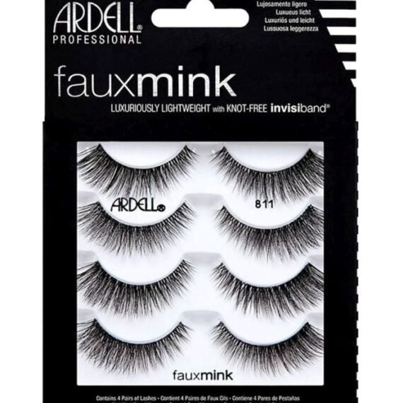 8/-Piece Fauxmink False Eyelashes Set 811 Black