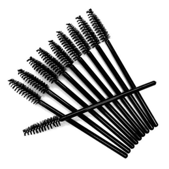 50-Piece Eyebrow Eyelashes Brush Set Black