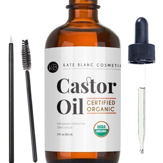 Organic Castor Oil With Free Mascara Starter Kit Yellow/Black