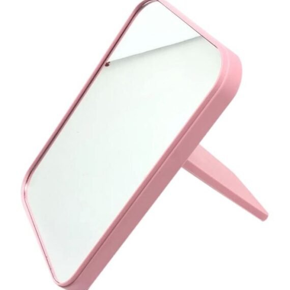2-In-1 Table And Wall Mirror Pink/Clear 22x15centimeter