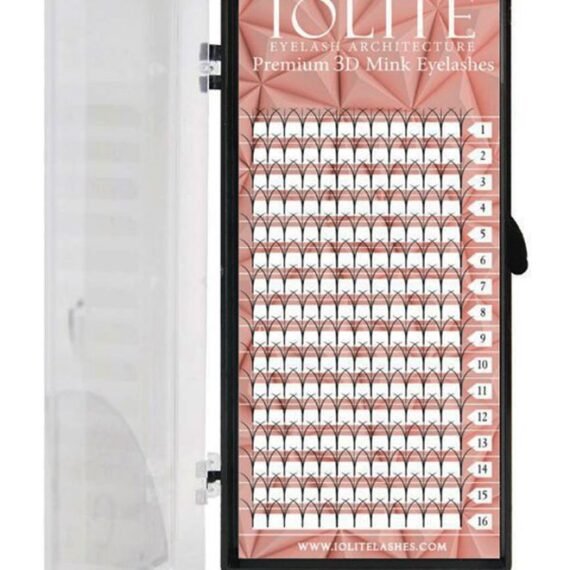 16-Piece B Curl Premium 3D Mink Eyelashes Set Black