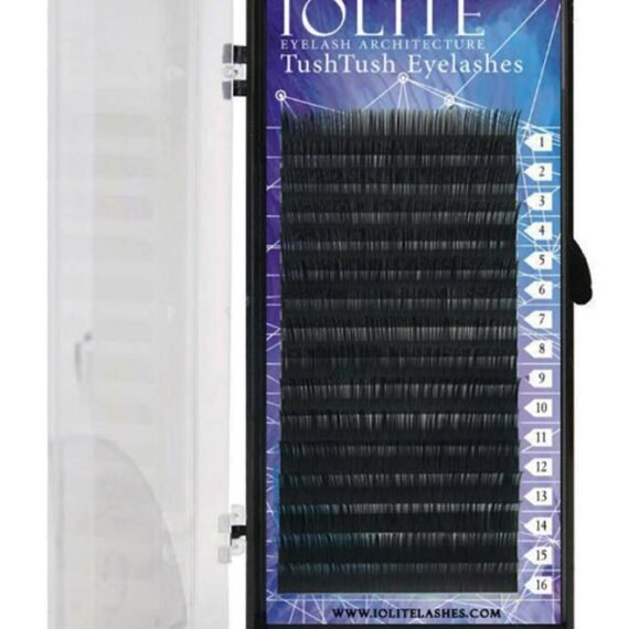 16-Piece C Curl TushTush Eyelashes Set Black