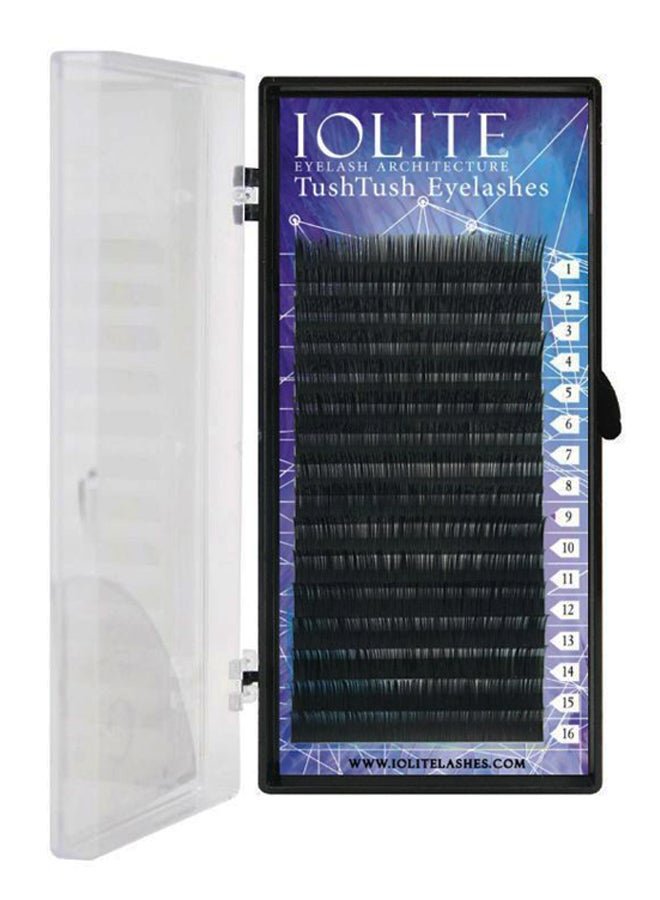 16-Piece D Curl TushTush Eyelashes Set Black