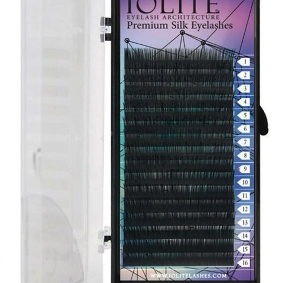16-Piece C Curl Premium Silk Eyelashes Set Black