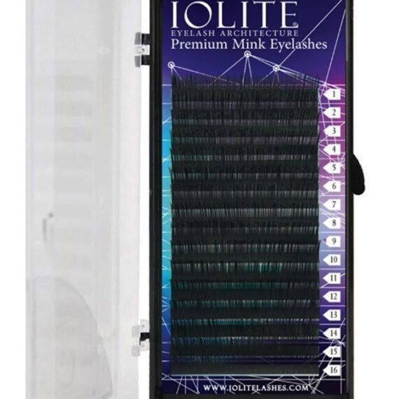 16-Piece B Curl Premium Mink Eyelashes Set Black