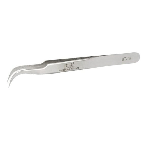 Super Fine Curved Tip Tweezer Silver