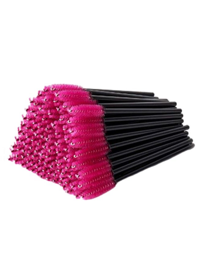 100-Piece Colour Mascara Brush Set Black/Pink