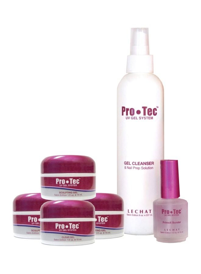 6-Piece Pro Tec UV Gel System Professional Kit Clear