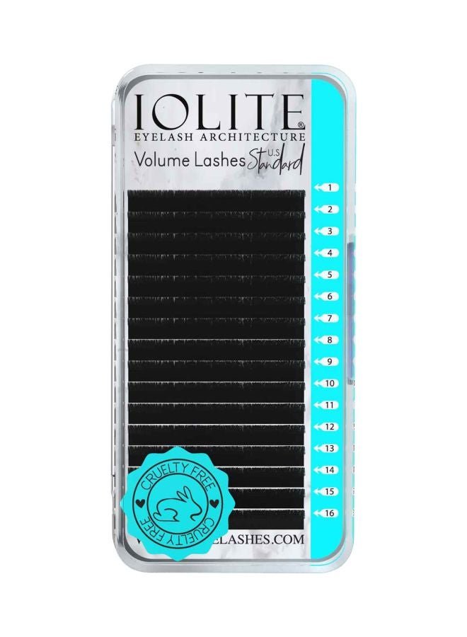 Pair Of 8 J-Curl False Eyelashes Black