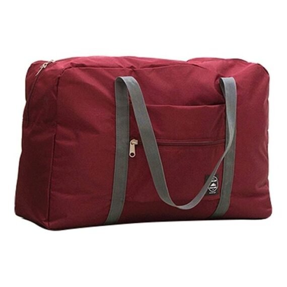 Foldable Travel Bag Wine Red