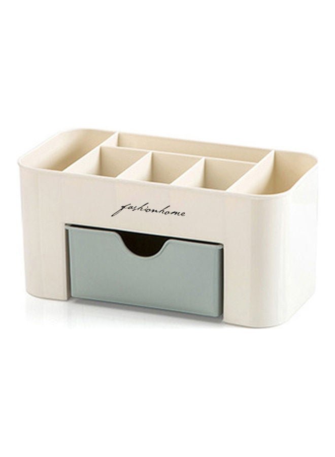Cosmetics Plastic Storage Drawer Makeup Organizer Box Light Blue