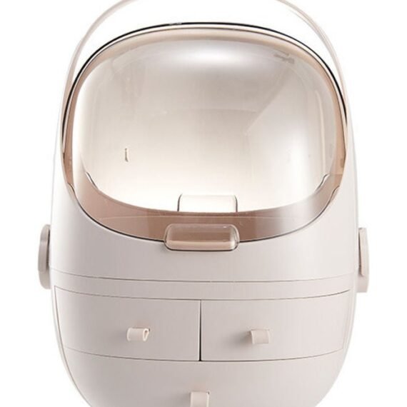 Portable Makeup Storage Drawer Beige/Brown