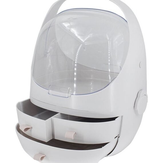 Premium Quality Makeup Organizer With Drawer Jewelry Box White