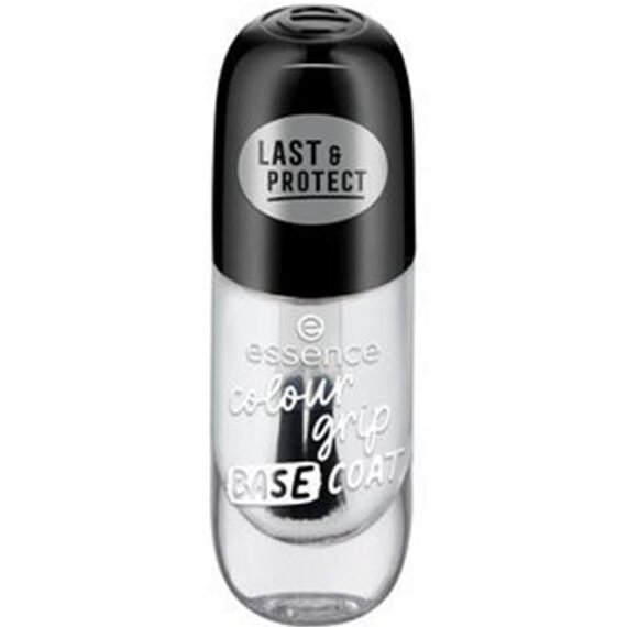 Colour Grip Base Coat | Quick Dry | Protects Nails from Discoloration | Extends Durability of Nail Polish | Vegan Formula | High Gloss Gel Finish | Long-Lasting Nail Care | 8ml (Pack of 1) Clear