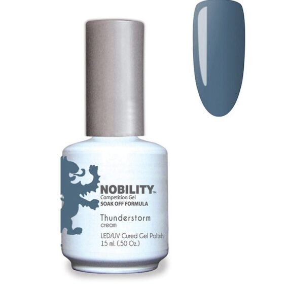 Nobility Soak Off Thunderstorm UV Led Cured Nail Polish Color Charcoal Gray Cream 15 ml Nbgp172