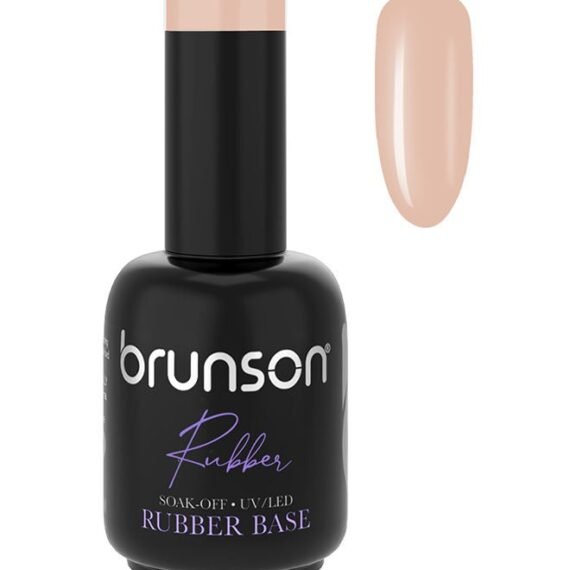 Rubber Base Gel Nail Polish Long Lasting Gel Polish Base for Chip-Free Shine Strengthens French Manicure Rubber Base Coat UV/LED Rubber Gel Soak Off Nail Art Gel Soak Off UV LED Curing Gel 18ml BRB3