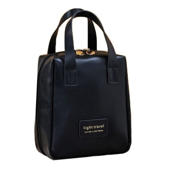 Shell Hand Makeup Bag Travel Portable Cosmetics Black Storage Bag