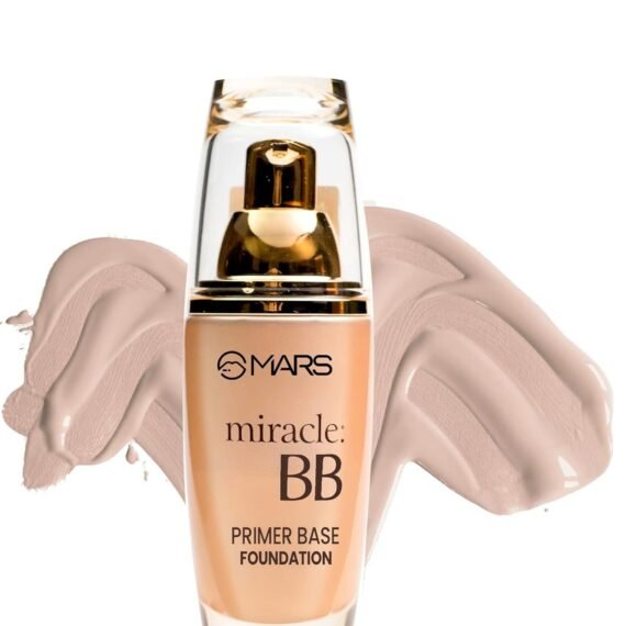 MARS Miracle BB Matte Full Coverage All Skin Type Foundation with Primer Base   Oil Control and Poreless   Long Lasting Liquid Foundation  60ml  06 NUDE BEIGE