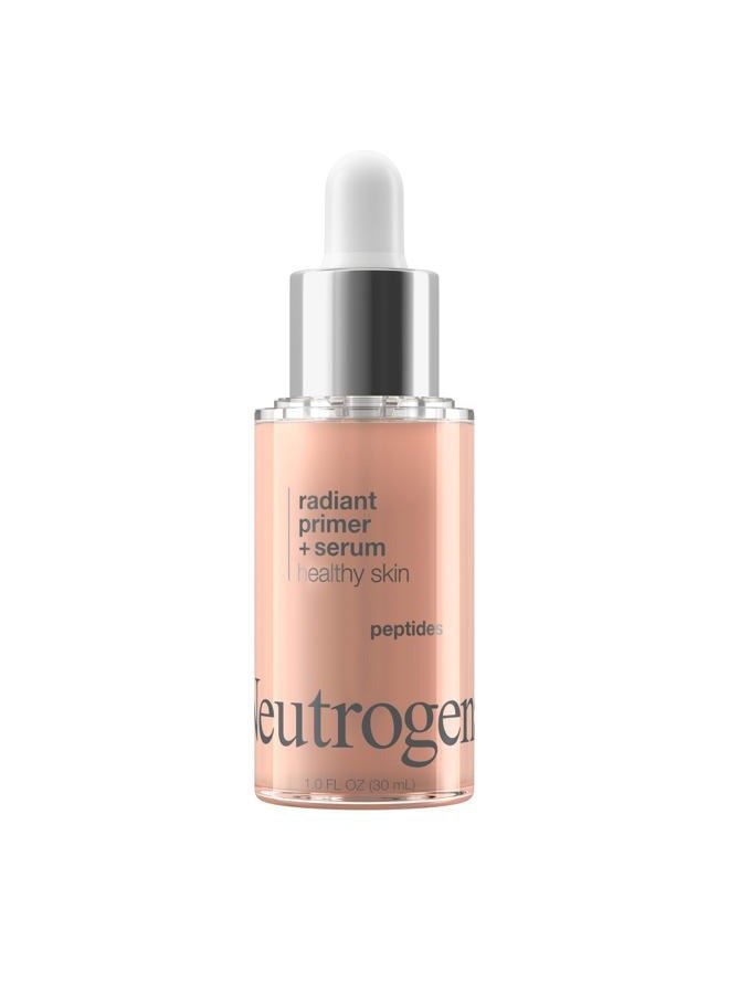 Healthy Skin Radiant Booster Primer & Serum, Skin-Evening Serum-to-Primer with Peptides & Pearl Pigments, Evens the Look of Skin's Tone & Smooths Texture, 1.0 fl. oz