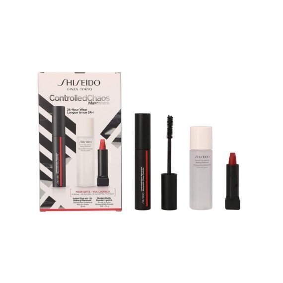 package contains mascara, pencil, lipstick and cream