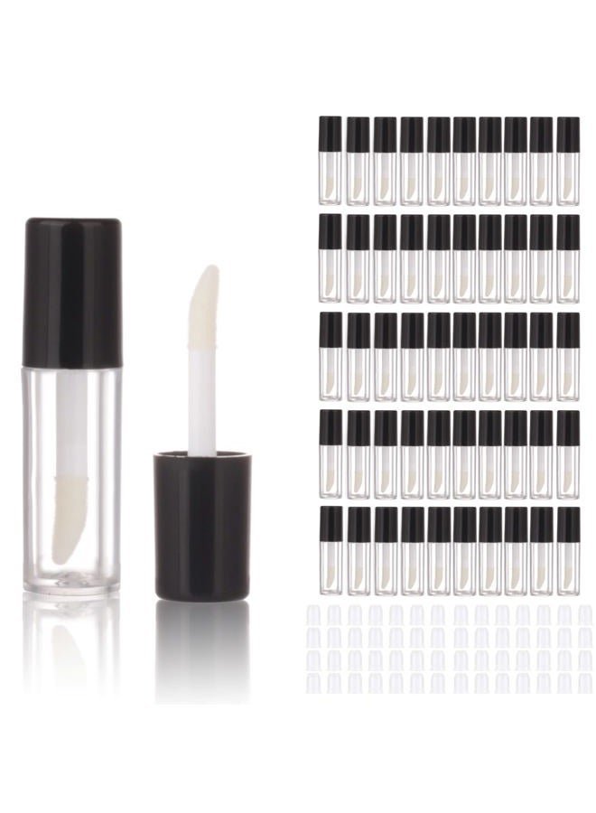 52pcs Empty Black 0.8ml mini lip gloss tubes Sample size lipgloss containers for sample sack lip oil DIY