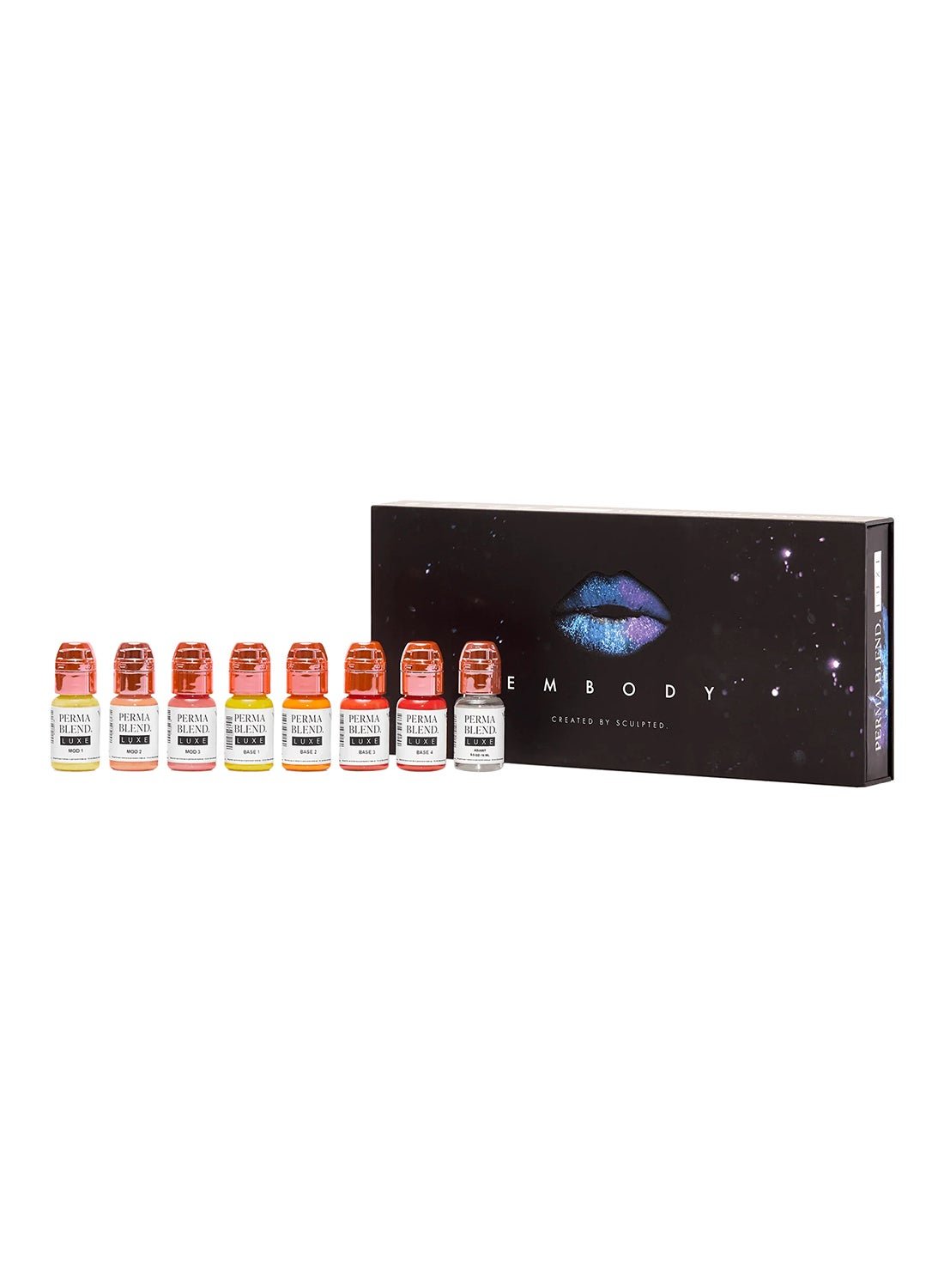 Luxe Set Sculpted Professional Lip Pigments For Permanent Makeup, Lip Blush, And Long-Lasting Lip Color 8x15Ml