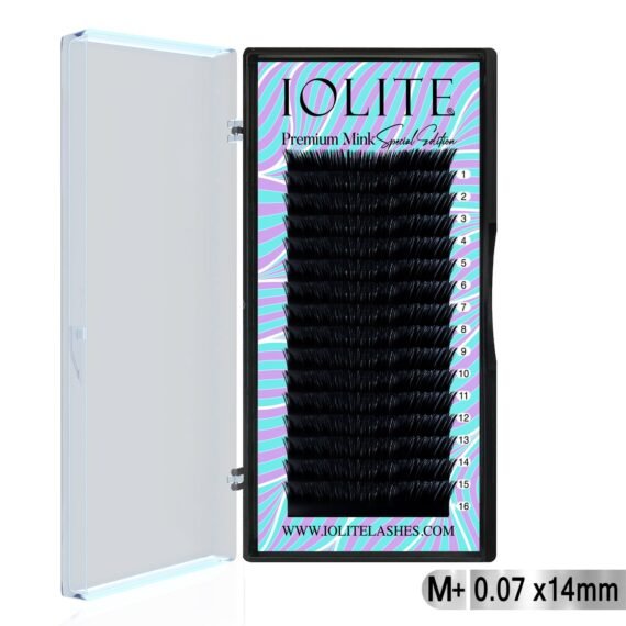 Premium Mink False Eyelash Extension M+ Curl Individual Lashes.07T 6 to 15mm & Mix - 14MM