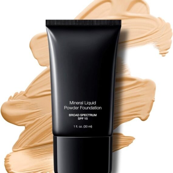 Jolie Mineral Liquid Powder Foundation SPF 15 1 Fl. Oz. Hypoallergenic - For All Skin Types (Cream Beige)