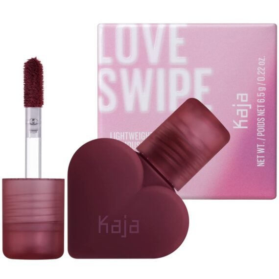 Kaja Lip Mousse - Love Swipe 01 Call Me | with Raspberry Seed Oil and Vitamin E, Buildable, Blendable, Moisturizing, Velvet Finish, Weightless Texture, Deep Shades, Vivid Color, Long Lasting, 0.22 Oz