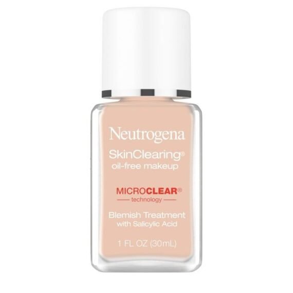 SkinClearing Oil-Free Makeup, Soft Beige 50, 1 Fl. Oz (Pack of 1)