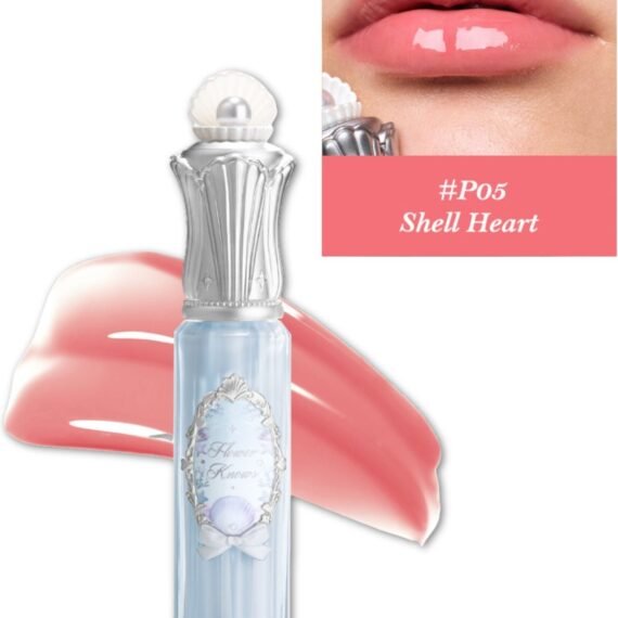 Shell's Jewel Nourishing Lip Glaze with Hydrating Essence and Glossy Shine  3-in-1 Lip Oil, Gloss & Treatment – P05 Shell Heart