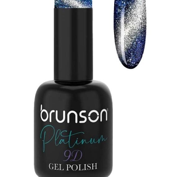 Platinum Cat Eye Shiny Holographic 9D, Glitter Soak Off Gel Nail Polish BSM526