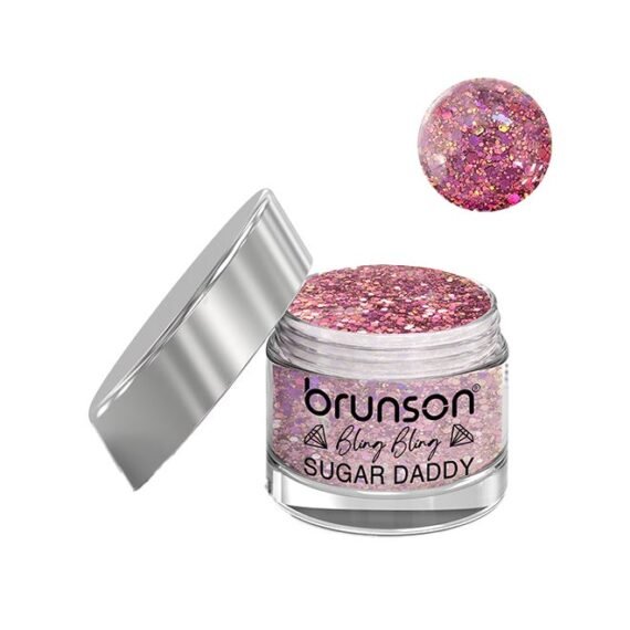 Acrylic Nail Powder DIP And Buff System, Sugar Daddy Glittered 30ml BDBS19