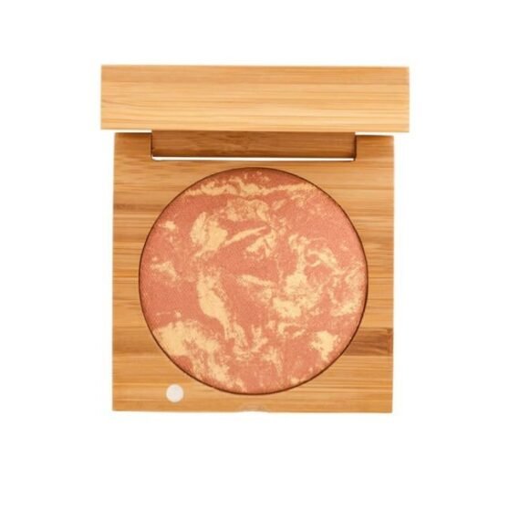 Baked Blush for Cheeks Face Powder Makeup Wrinkle Defying Minimize Fine Lines Pores Mattifying Sun Kissed Tan Contour (Peach)