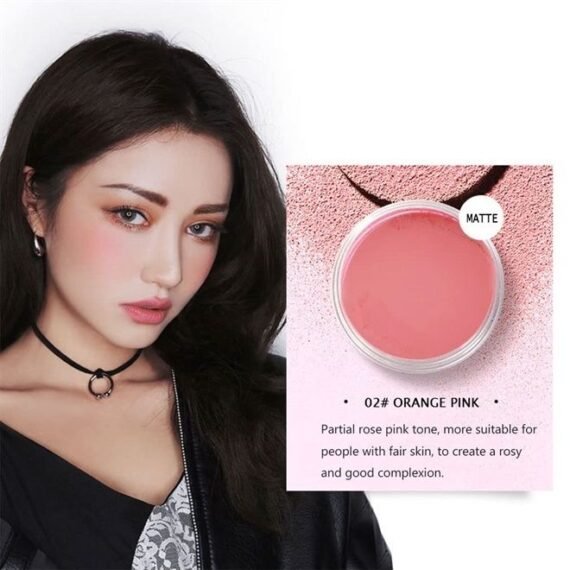Loose Powder Blush Air Cushion Blush Natural Blusher Bright Shimmer Face Blush for Cheek Highly Pigmented Blush Makeup Easy to Blend Makeup Blushin, All Day Wear (02#)