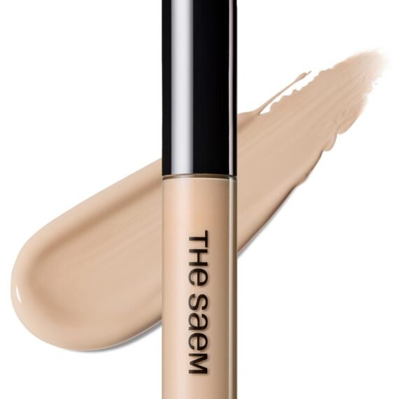 THESAEM Cover Perfection Tip Concealer, Liquid Multi-Use Concealer, Full Coverage Makeup for Acne Dark Spots Dark Circles Hyperpigmentation and Blemishes, 0.2 fl. oz. (#1.5 Natural Beige)