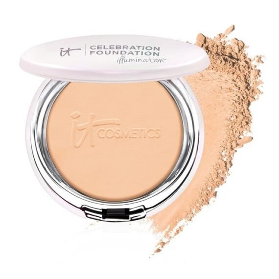 Celebration Foundation Illumination, Medium (W) - Full-Coverage, Anti-Aging Powder Foundation - Blurs Pores, Wrinkles & Imperfections - 0.3 oz Compact